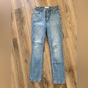 Abercrombie & Fitch Blue Slim Straight Jeans Ultra High Rise